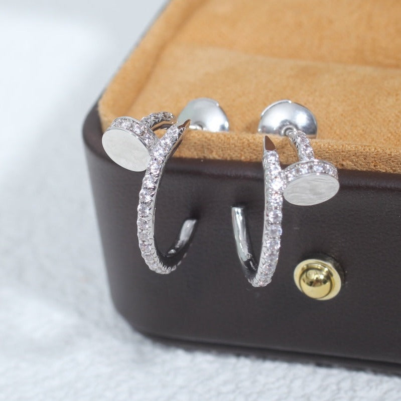 ??Loco?¡¥JUSTE EARRINGS 12.75MM SILVER DIAMOND