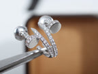 ??Loco?¡¥JUSTE EARRINGS 12.75MM SILVER DIAMOND