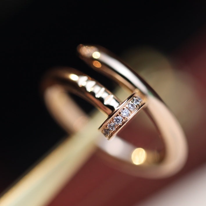 ??Loco?¡¥JUSTE RING 2.65MM PINK GOLD DIAMOND