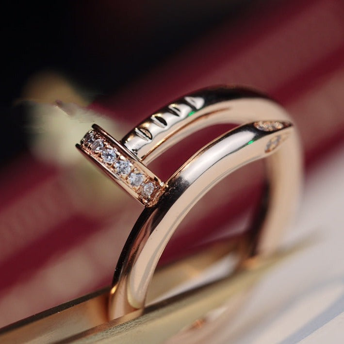 ??Loco?¡¥JUSTE RING 2.65MM PINK GOLD DIAMOND
