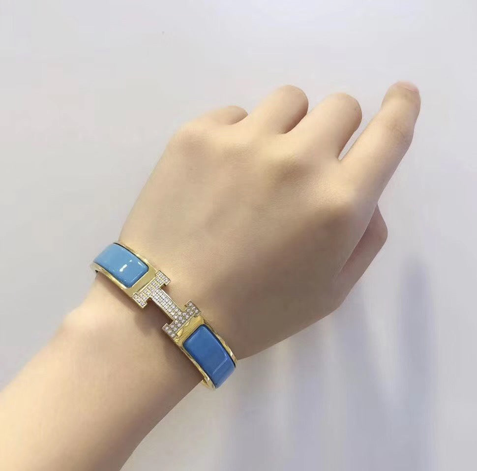 ??Loco?¡¥H CLOUD BLUE BRACELET GOLD DIAMOND