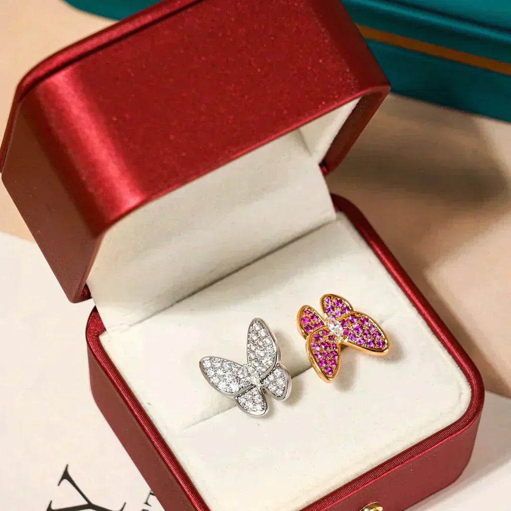 ??Loco?¡¥TWIN BUTTERFLY DIAMOND RING
