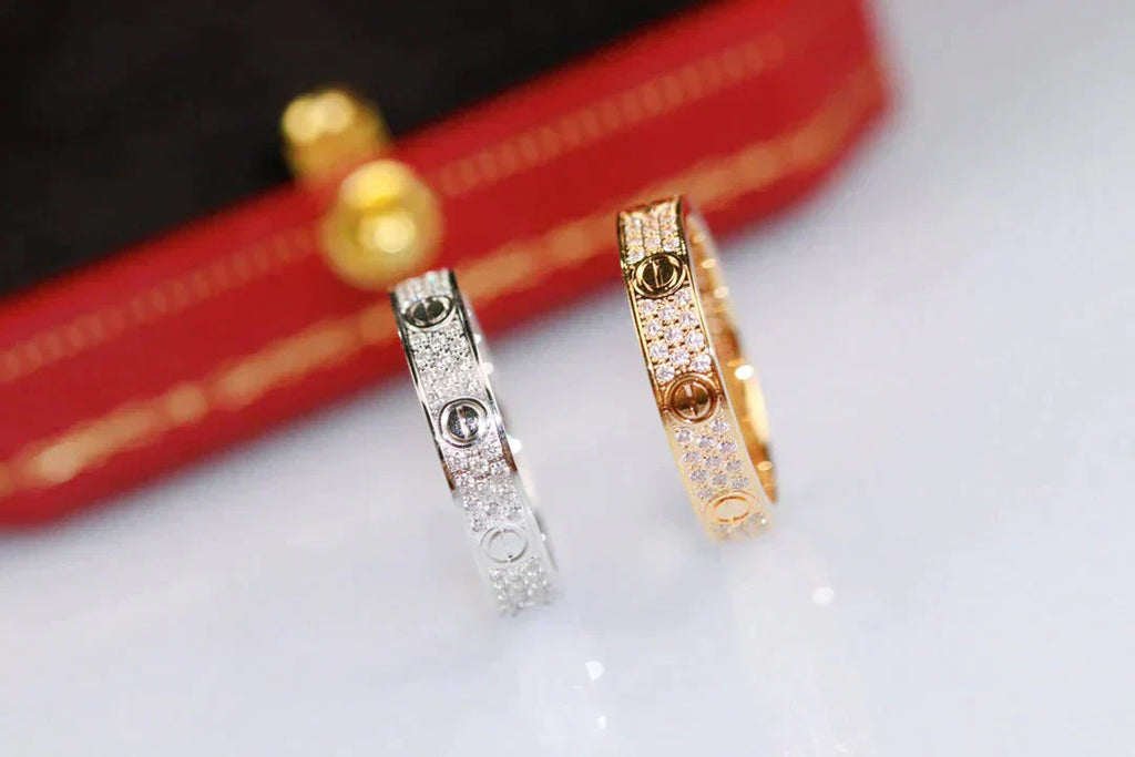 ??Loco?¡¥LOVE RING 3.6MM DIAMOND PAVED