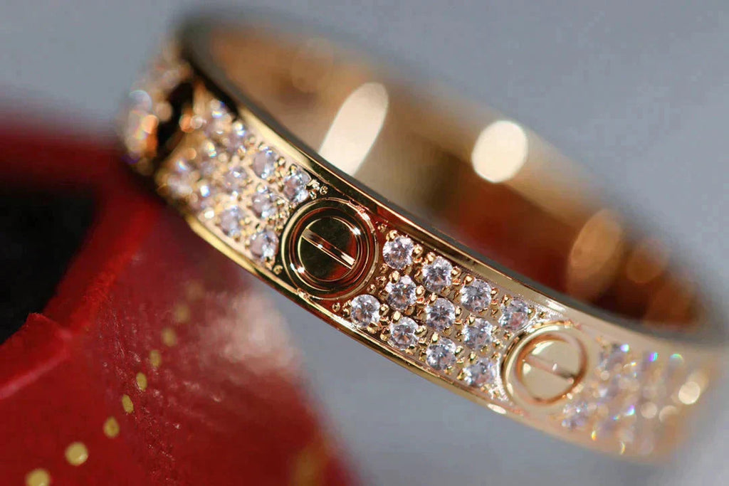 ??Loco?¡¥LOVE RING 3.6MM DIAMOND PAVED