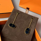 ??Loco?¡¥CHAINE VERSO BLACK CERAMIC EARRINGS