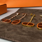 ??Loco?¡¥CHAINE VERSO BLACK CERAMIC EARRINGS