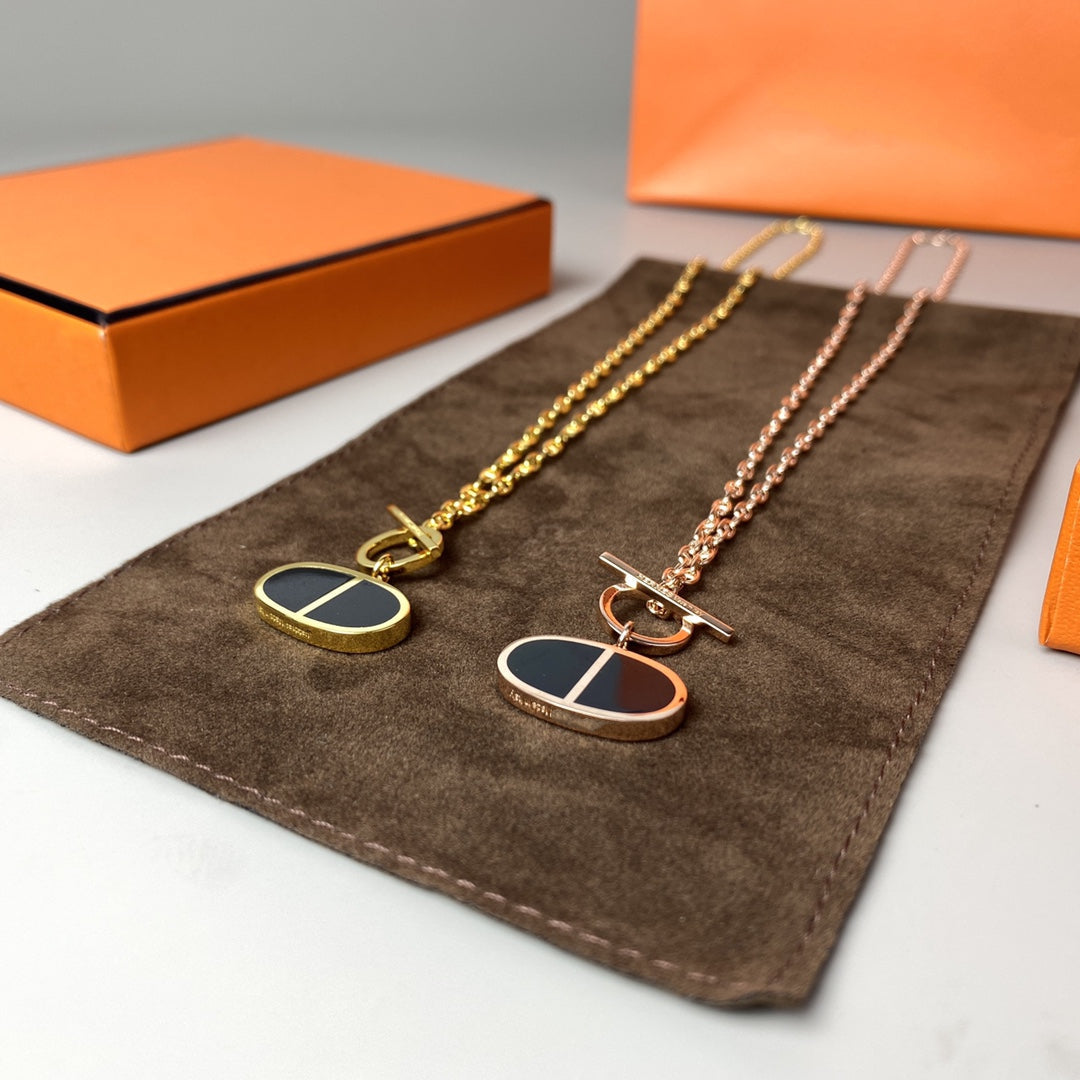 ??Loco?¡¥CHAINE VERSO BLACK CERAMIC NECKLACE