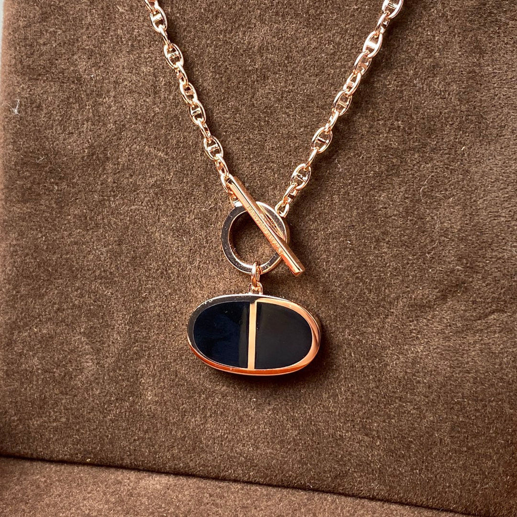 ??Loco?¡¥CHAINE VERSO BLACK CERAMIC NECKLACE