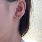 ??Loco?¡¥BUTTERFLY DARK MOP  EARRINGS