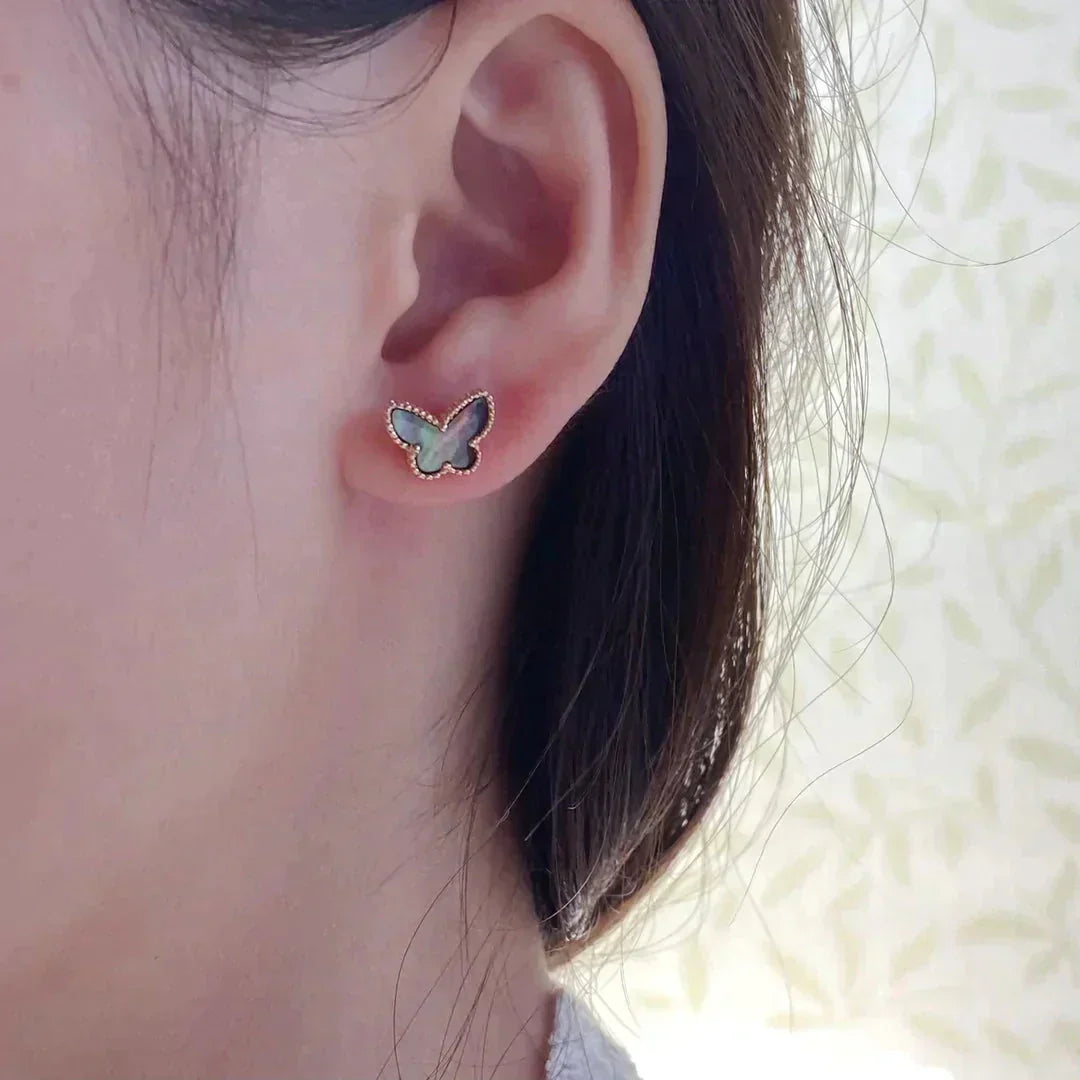 ??Loco?¡¥BUTTERFLY DARK MOP  EARRINGS