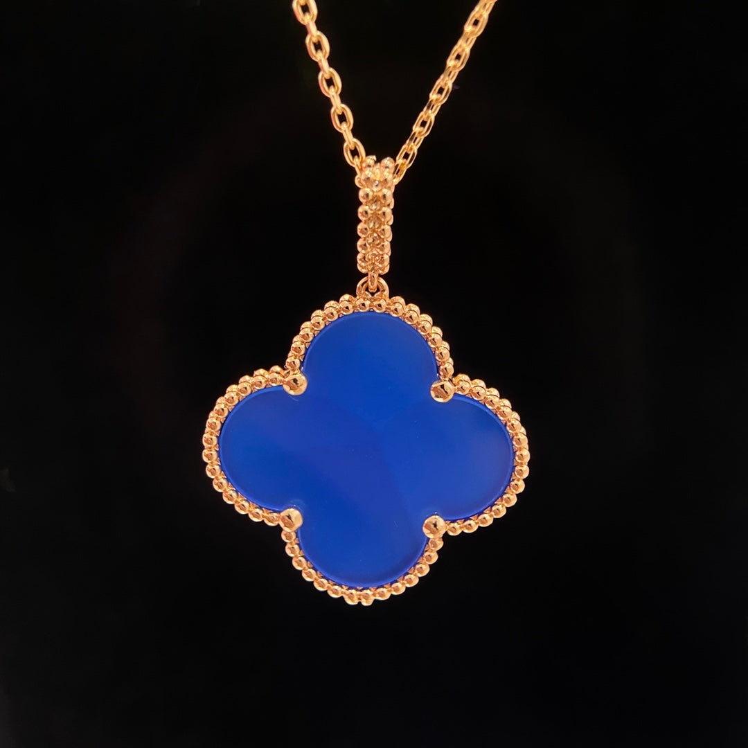??Loco?¡¥CLOVER 25MM NECKLACE TURQUOISE ROSE GOLD