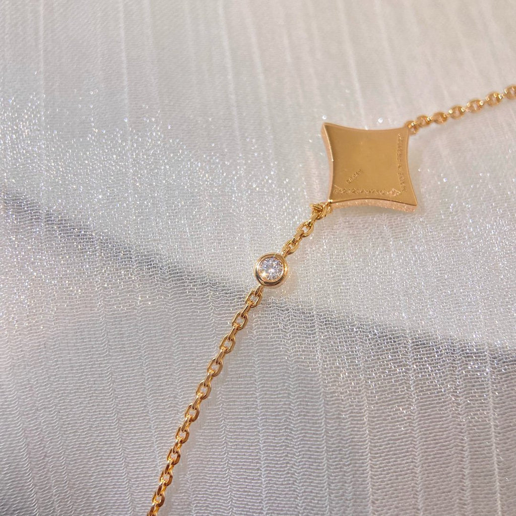 ??Loco?¡¥COLOR STAR PINK GOLD DIAMOND BRACELET