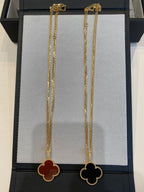 ??Loco?¡¥CLOVER 25MM NECKLACE GOLD CARNELIAN
