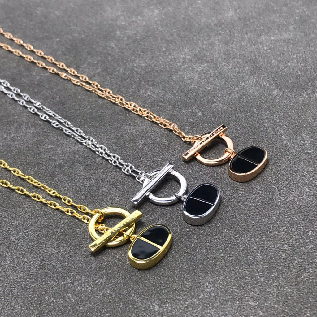 ??Loco?¡¥CHAINE VERSO BLACK CERAMIC  NECKLACE