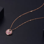 ??Loco?¡¥AMULETTE ROSE GOLD PINK MOP NECKLACE
