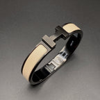 ??Loco?¡¥H BRACELET 12MM BLACK BEIGE CERAMIC