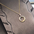 ??Loco?¡¥TRINITY SILVER GOLD PINK GOLD NECKLACE