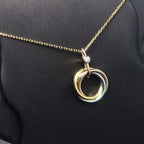 ??Loco?¡¥TRINITY SILVER GOLD PINK GOLD NECKLACE