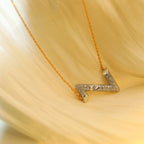 ??Loco?¡¥VOLT SILVER DIAMOND PEDANT NECKLACE
