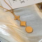 ??Loco?¡¥STAR AND SUN DIAMOND PINK GOLD NECKLACE