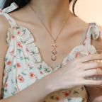 ??Loco?¡¥STAR AND SUN DIAMOND PINK GOLD NECKLACE