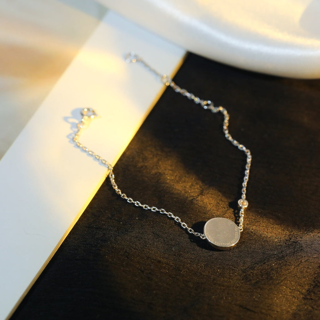 ??Loco?¡¥SUN MOTIF PINK MOP SILVER BRACELET