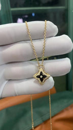 ??Loco?¡¥STAR PEDANT PINK GOLD DIAMOND NECKLACE