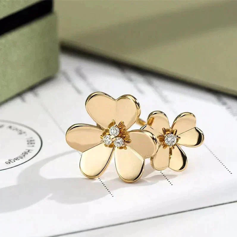 ??Loco?¡¥CLOVER COMOS GOLD DIAMOND RING
