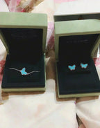 ??Loco?¡¥BUTTERFLY TURQUOISE EARRINGS SILVER