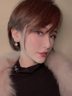 ??Loco?¡¥DOUBLE STAR PINK GOLD MOP DROP EARRINGS