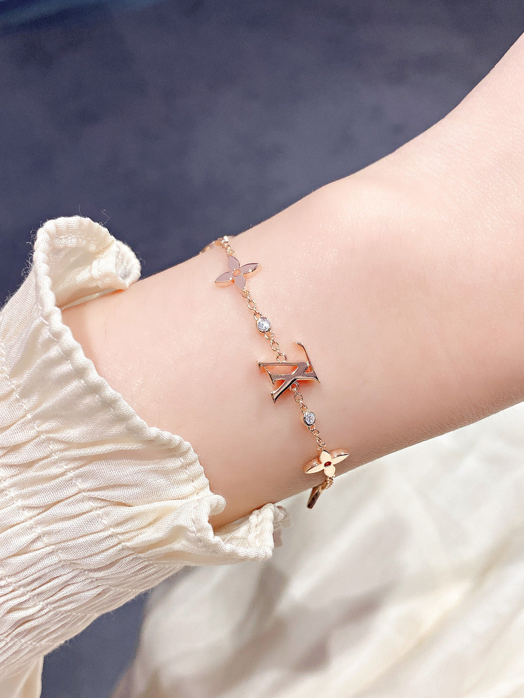 ??Loco?¡¥STAR AND SUN 7 MOTIFS GOLD BRACELET
