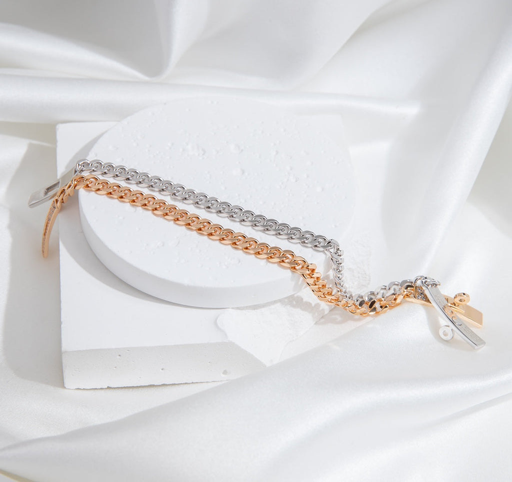 ??Loco?¡¥KELLY CHAIN SILVER DIAMOND BRACELET