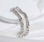 ??Loco?¡¥KELLY CHAIN SILVER DIAMOND BRACELET
