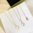 ??Loco?¡¥CLOVER MINI 9.5MM WHITE MOTHER-OF-PEARL NECKLACE