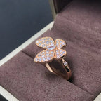 ??Loco?¡¥BUTTERFLY PINK GOLD DIAMOND RING