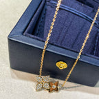 ??Loco?¡¥STAR BLOSSOM NECKLACE PINK GOLD DIAMONDS
