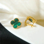 ??Loco?¡¥CLOVER MEDIUM 1 MOTIFS MALACHITE  EARRINGS