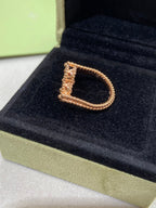 ??Loco?¡¥CLOVER RIVERSIBLE ROSE GOLD RING
