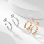 ??Loco?¡¥BEE LOVE DIAMOND HOOP EARRINGS