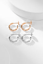 ??Loco?¡¥BEE LOVE DIAMOND HOOP EARRINGS