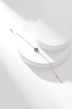 ??Loco?¡¥CLOVER BRACELET MALACHITE 1 MOTIF