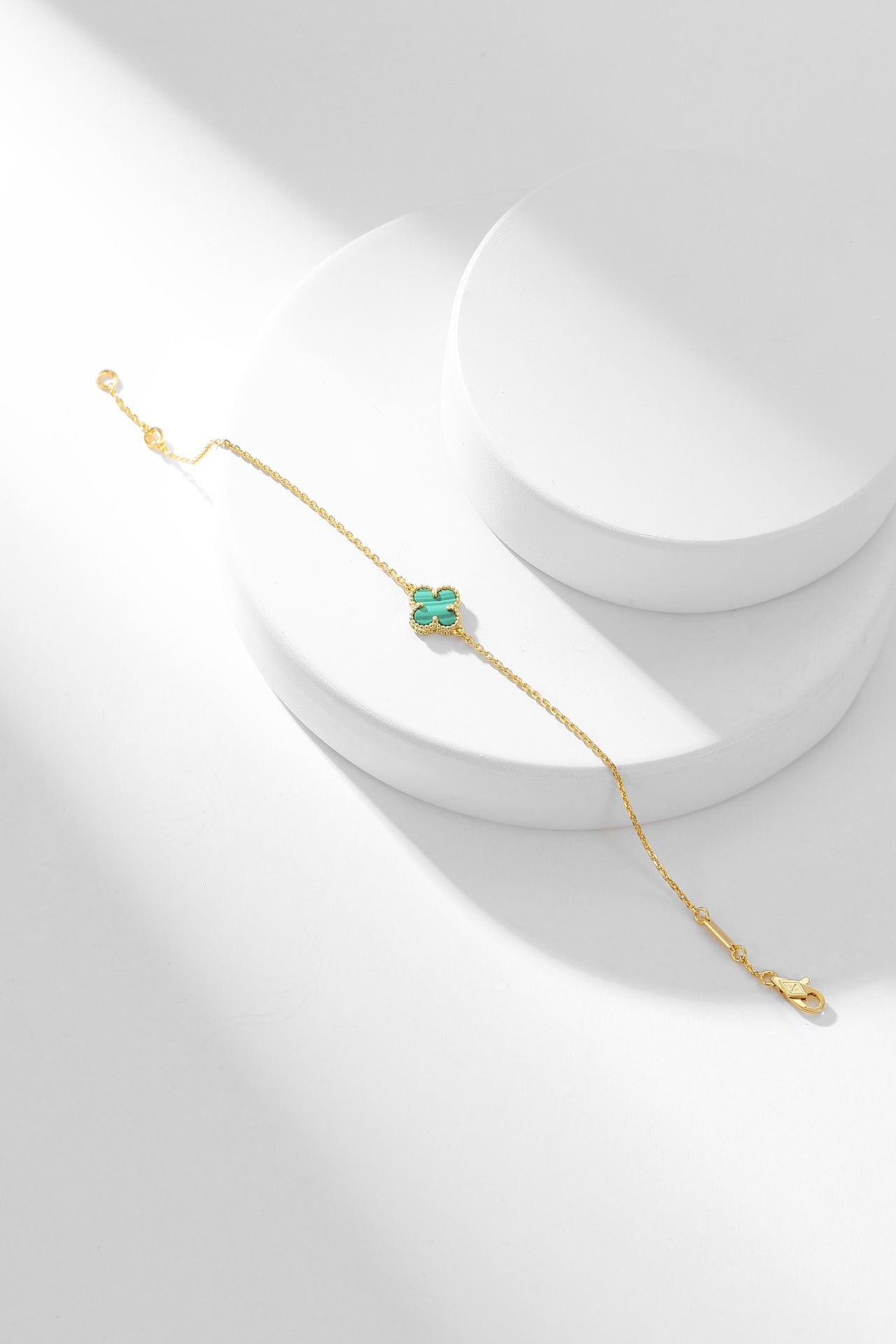 ??Loco?¡¥CLOVER BRACELET MALACHITE 1 MOTIF