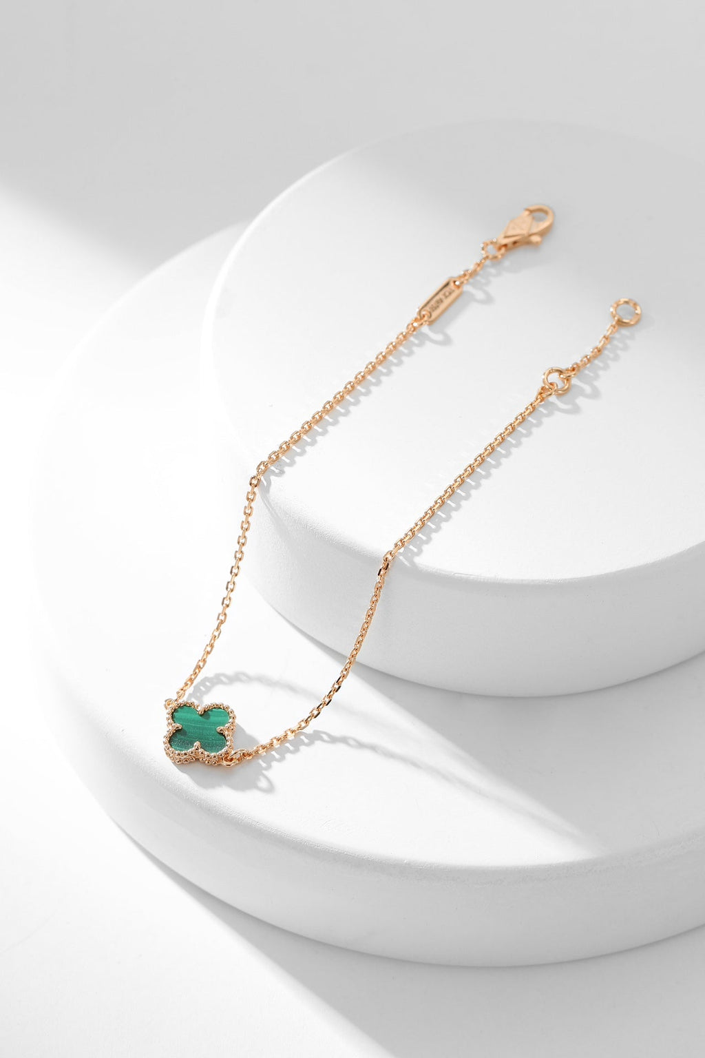 ??Loco?¡¥CLOVER BRACELET MALACHITE 1 MOTIF