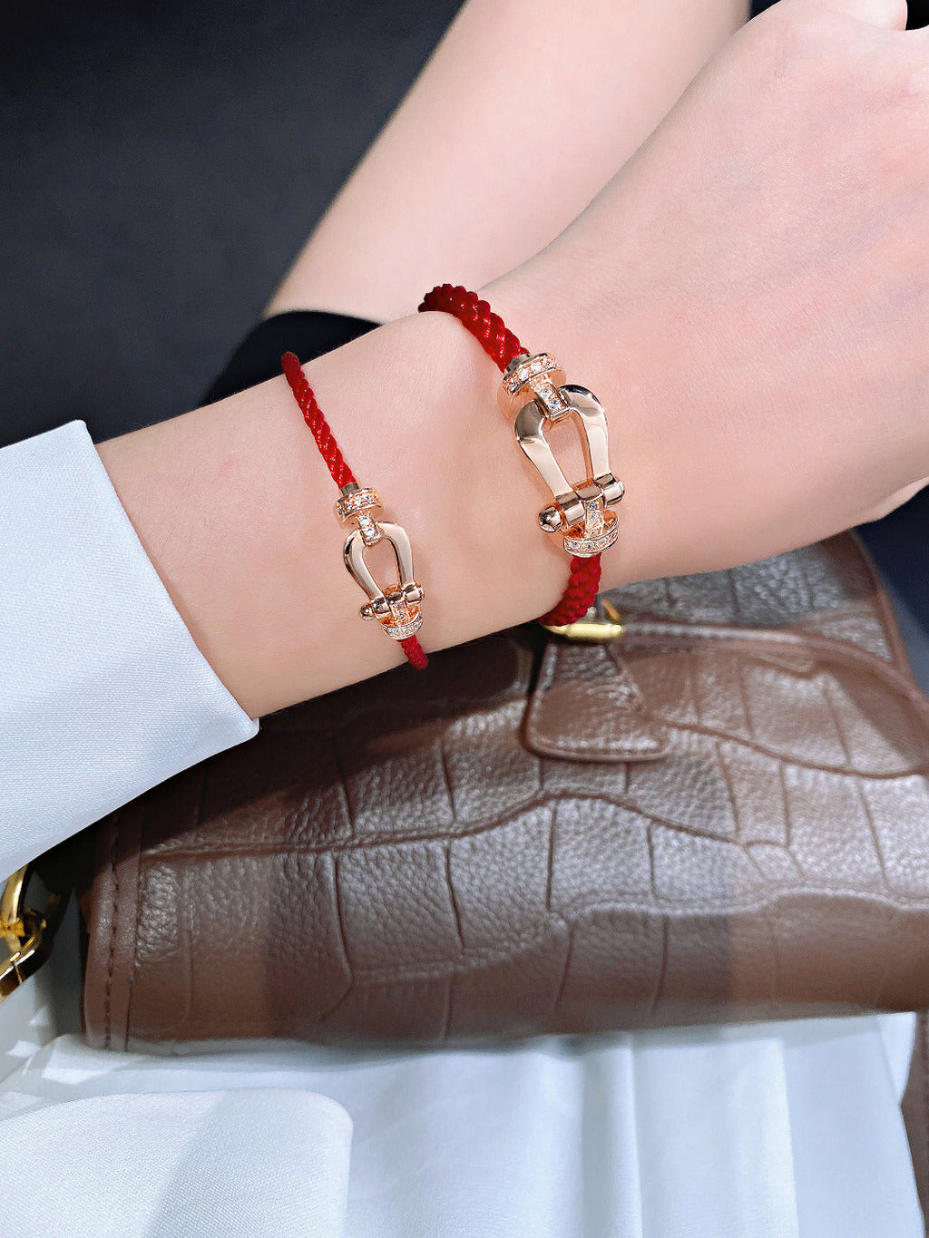 ??Loco?¡¥FORCE 10 HALF DIAMOND PINK GOLD RED CORDERI LARGE AND MEDIUM MODEL