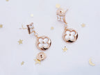 ??Loco?¡¥STAR AND SUN PINK GOLD MOP DROP EARRINGS
