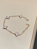 ??Loco?¡¥STAR 4 MOTIF MOP DIAMOND PINK GOLD BRACELET