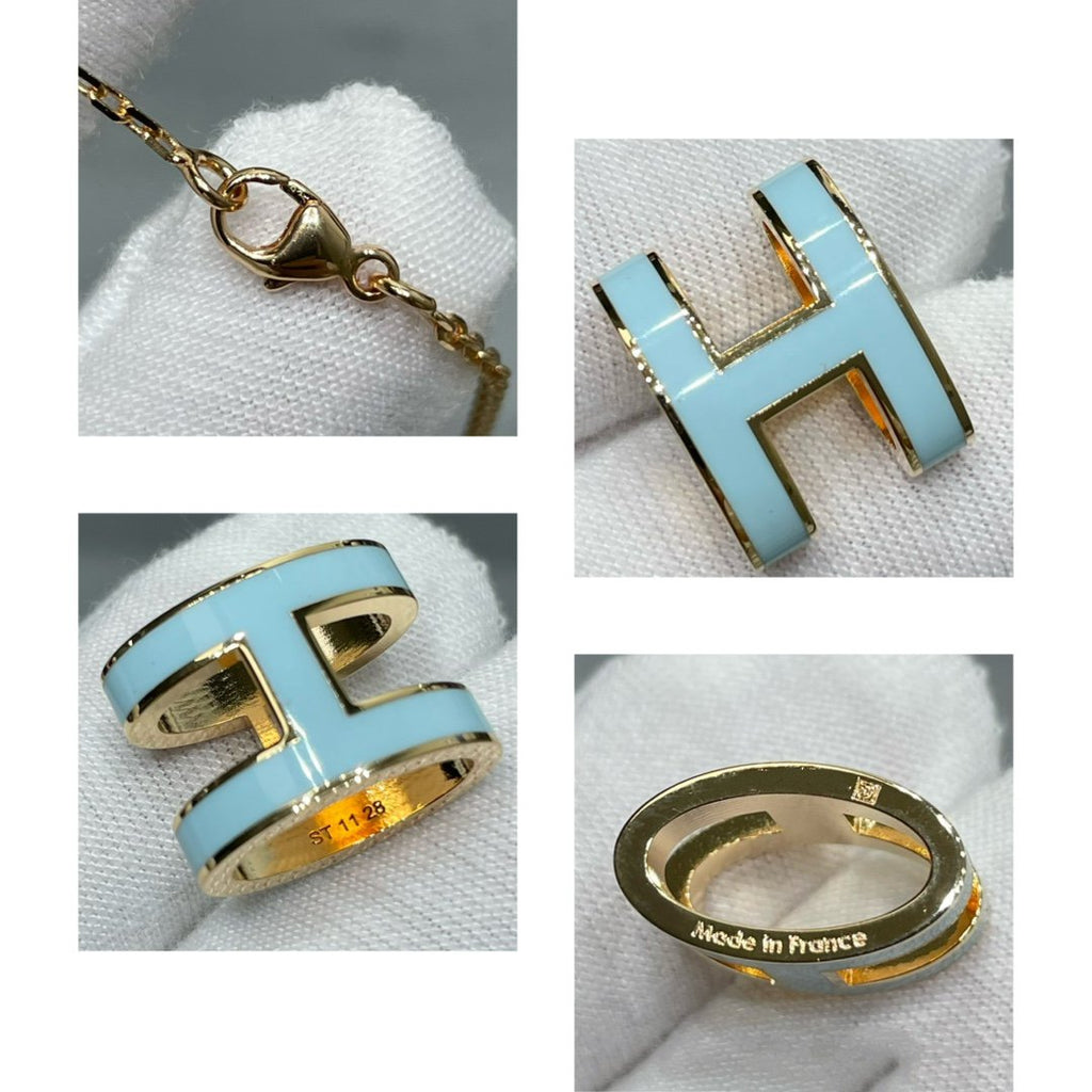 ??Loco?¡¥POP H SKY BLUE NECKLACE