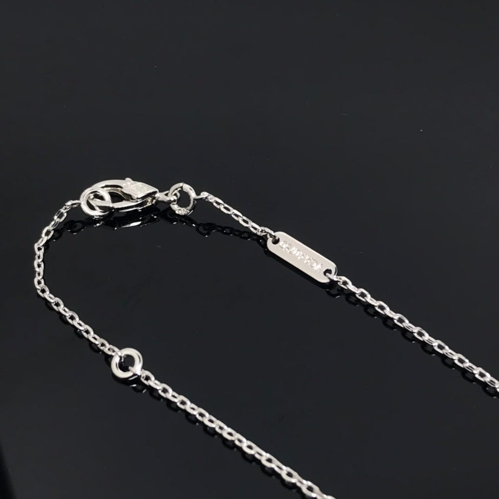 ??Loco?¡¥CLOVER PIETERSITE SILVER LONG NECKLACE