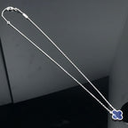 ??Loco?¡¥CLOVER PIETERSITE SILVER LONG NECKLACE