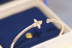 ??Loco?¡¥IDYLLE PINK GOLD OPEN BRACELET DIAMOND PAVED